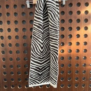 COACH //  Brown & Ivory Zebra Print Scarf. 54” L.
